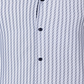 Camisa social masculina Azaro Uomo Slim Fit com botões e estampa náutica, tamanho médio, branca