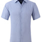 Camisa social masculina Tom Baine Slim Fit de manga curta e botões, tamanho P, azul