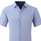 Camisa social masculina Tom Baine Slim Fit de manga curta e botões, tamanho P, azul