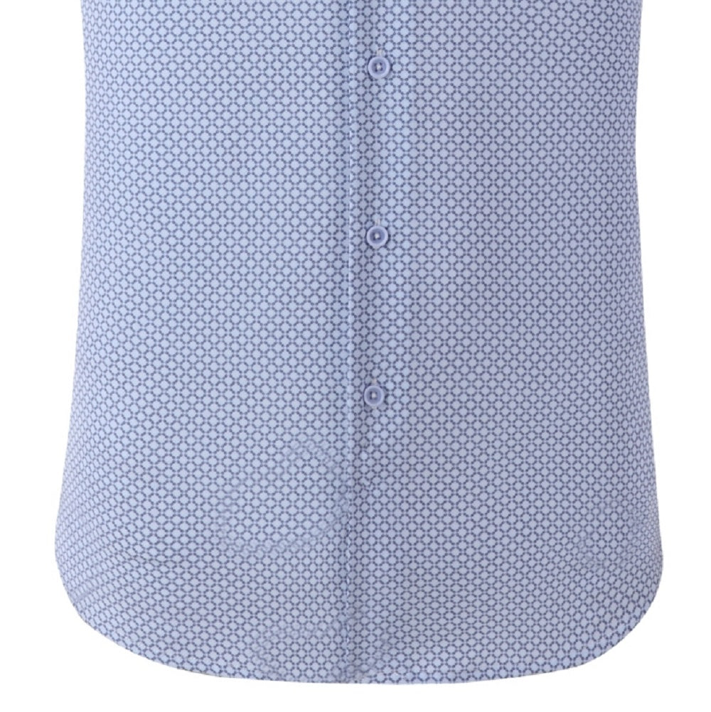 Camisa social masculina Tom Baine Slim Fit de manga curta e botões, tamanho P, azul