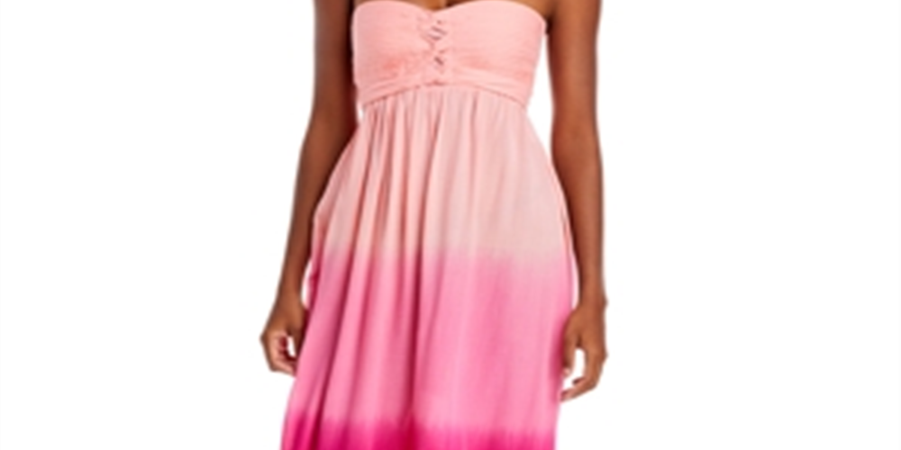 Vestido longo feminino Tiare Hawaii Jasmine Ombre, cor rosa, tamanho regular