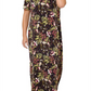 Vestido longo floral Eva feminino Leota marrom tamanho 1X