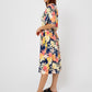 Vestido Zoe de manga curta feminino Leota em Ginkgo Multi