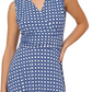 Vestido midi sem mangas Leota Cindy em BBWB - Bellwether Blue, tamanho X-Large