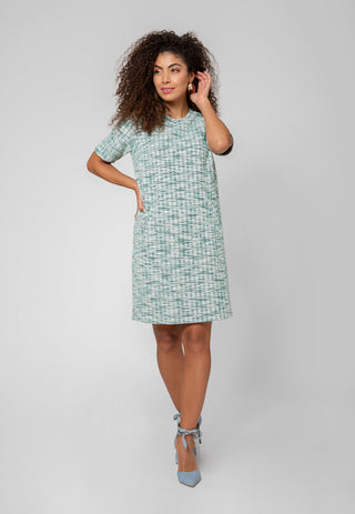 Vestido Maddie de manga curta feminino Leota em verde, vários tamanhos