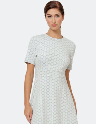 Vestido Mackenzie Cameo Luxe Jacquard Leota Feminino Branco