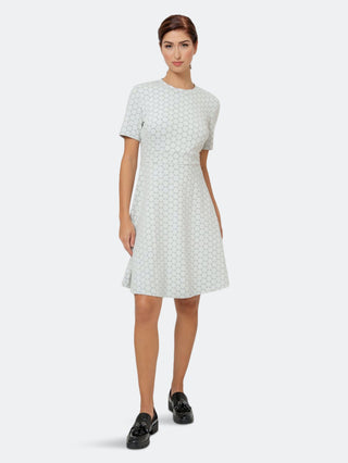 Vestido Mackenzie Cameo Luxe Jacquard Leota Feminino Branco