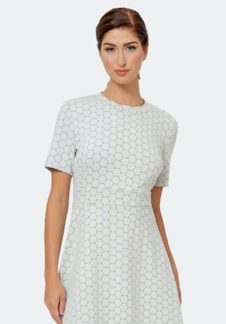 Vestido Mackenzie Cameo Luxe Jacquard Leota Feminino Branco