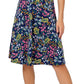 Vestido feminino Leota com mangas bufantes e estampa coração, azul, tamanho extragrande
