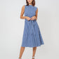 Vestido Mindy sem mangas feminino Leota em azul Bellwether