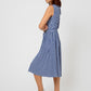 Vestido Mindy sem mangas feminino Leota em azul Bellwether