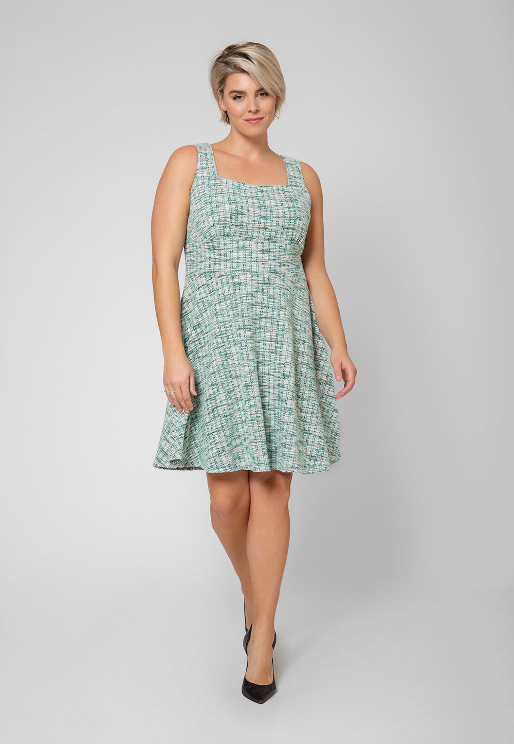 Vestido Ariana Leota Feminino em Jacquard Verde Multicolorido 2X Lord &amp; Taylor Verde Tamanho 2XL