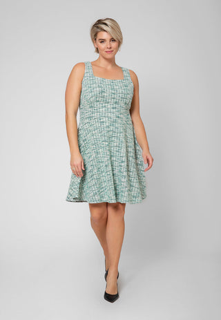 Vestido Ariana Leota Feminino em Jacquard Verde Multicolorido 2X Lord &amp; Taylor Verde Tamanho 2XL