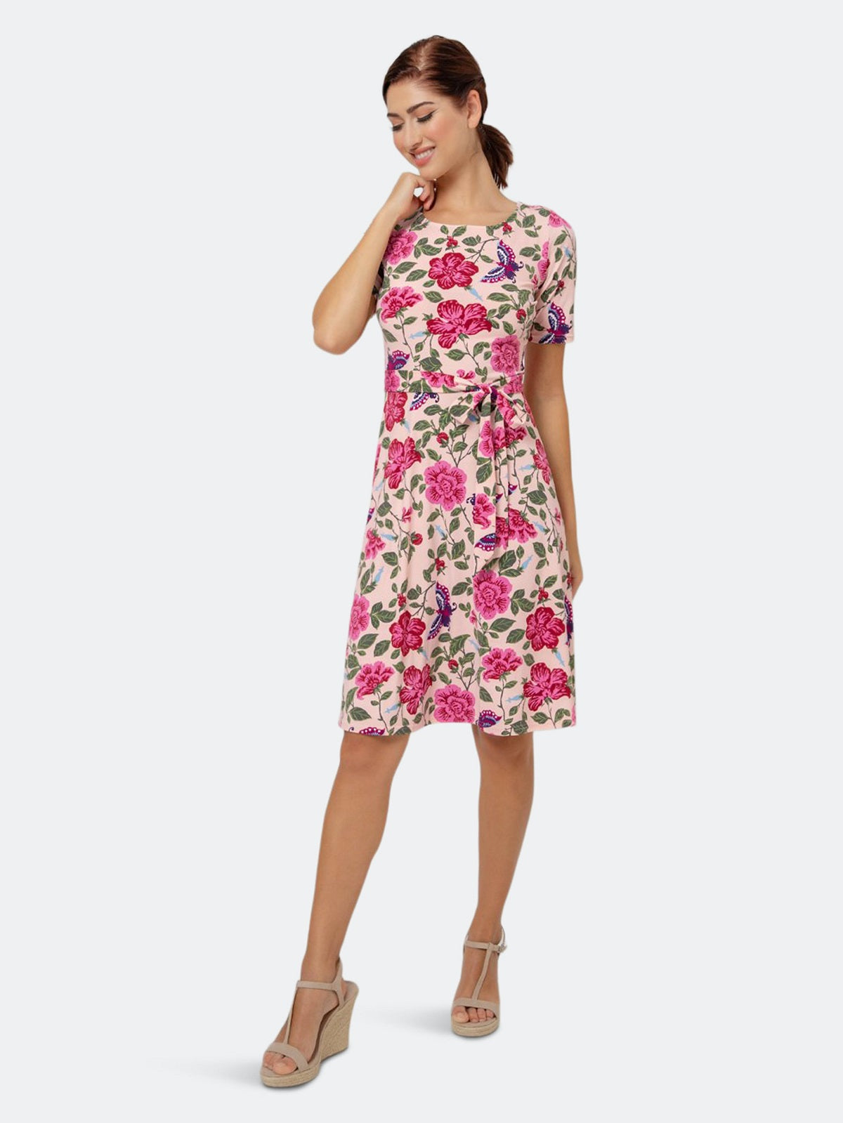Vestido justo Giselle feminino Leota rosa