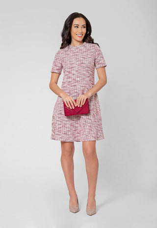 Vestido Mackenzie de manga curta feminino Leota em rosa multicolorido
