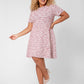 Vestido Mackenzie de manga curta feminino Leota em rosa multicolorido (curvo)