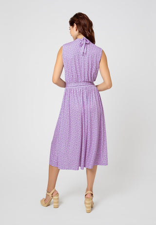 Vestido Mindy sem mangas feminino Leota em roxo confete