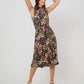 Vestido Mindy sem mangas feminino Leota em Orchid Meadow Multi