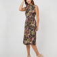 Vestido Mindy sem mangas feminino Leota em Orchid Meadow Multi