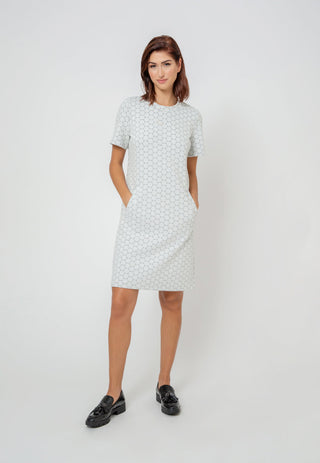 Vestido Maddie de manga curta feminino Leota em marfim luxuoso