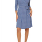 Vestido envelope falso de manga comprida perfeito para mulheres Leota, azul, tamanho X-S