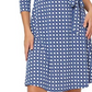 Vestido envelope falso de manga comprida perfeito para mulheres Leota, azul, tamanho X-S