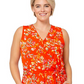 Macacão feminino Leota Darcy Floral Jersey Laranja