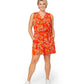 Macacão feminino Leota Darcy Floral Jersey Laranja