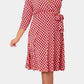 Vestido envelope falso perfeito para mulheres Leota, roxo, tamanho 2X