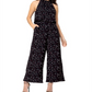 Macacão feminino Leota Skyler estampado com alças finas, preto, tamanho XX-G