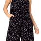 Macacão feminino Leota Skyler estampado com alças finas, preto, tamanho XX-G