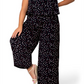 Macacão feminino Leota Skyler com bolinhas e decote halter, preto, tamanho 1X