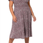 Vestido midi com estampa de seixos Amiya da Leota para mulheres, preto, tamanho 3