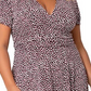 Vestido midi com estampa de seixos Amiya da Leota para mulheres, preto, tamanho 3