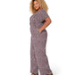 Macacão feminino Leota Ruby Wide Leg Cinza Tamanho 2X