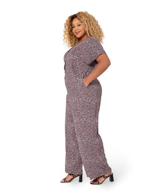 Macacão feminino Leota Ruby Wide Leg Cinza Tamanho 2X