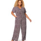 Macacão feminino Leota Ruby Wide Leg Cinza Tamanho 2X