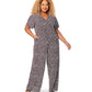 Macacão feminino Leota Ruby Wide Leg Cinza Tamanho 2X