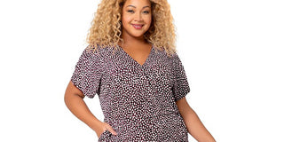 Macacão feminino Leota Ruby Wide Leg Cinza Tamanho 2X