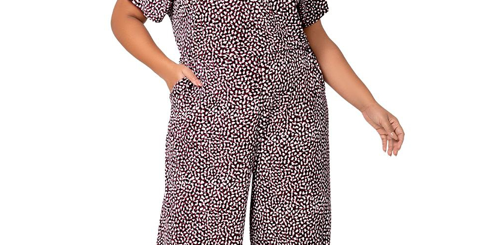 Macacão feminino Leota Ruby Wide Leg Cinza