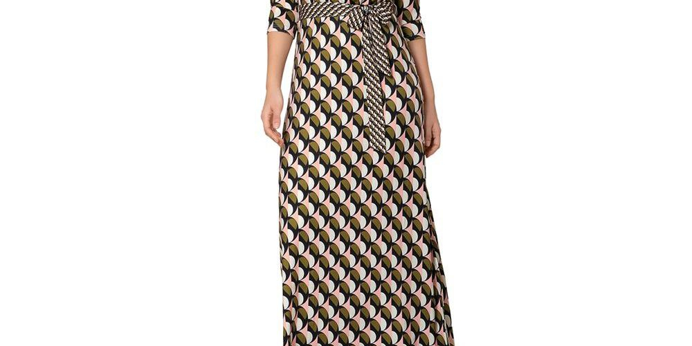 Vestido longo envelope perfeito feminino Leota laranja tamanho pequeno