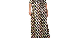 Vestido longo envelope perfeito feminino Leota laranja tamanho pequeno