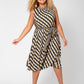 Vestido midi Mindy sem mangas feminino Leota (curvo) vários tamanhos 1X