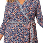 Vestido envelope falso perfeito para mulheres Leota, azul, tamanho 2X