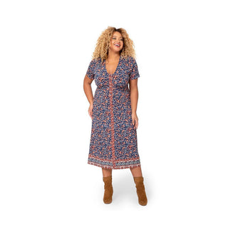 Vestido Francesca Feminino Leota Azul Tamanho 3X