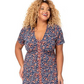 Vestido Francesca Feminino Leota Azul Tamanho 3X