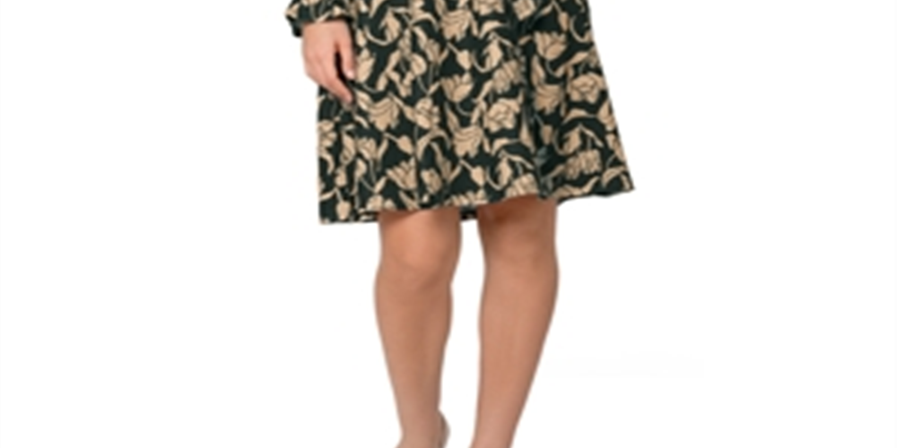 Vestido envelope falso Rosalia da Leota para mulheres, verde, tamanho XXL