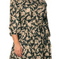 Vestido midi com manga balão floral Iman da Leota para mulheres, marrom