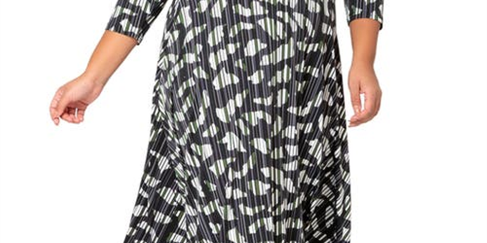 Vestido Midi Amiya Feminino Leota Preto Tamanho 2X