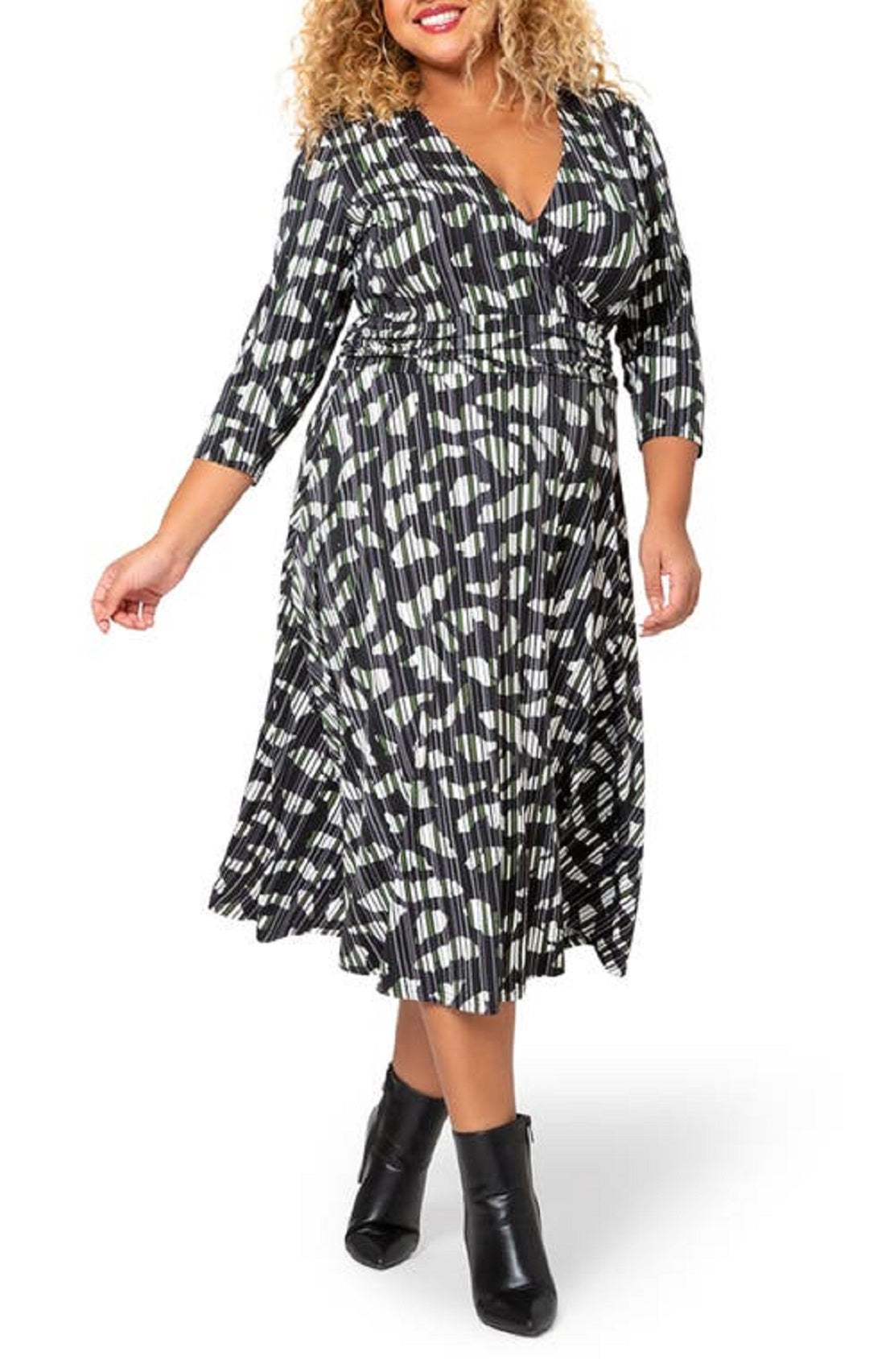 Vestido Midi Amiya Feminino Leota Preto Tamanho 3X
